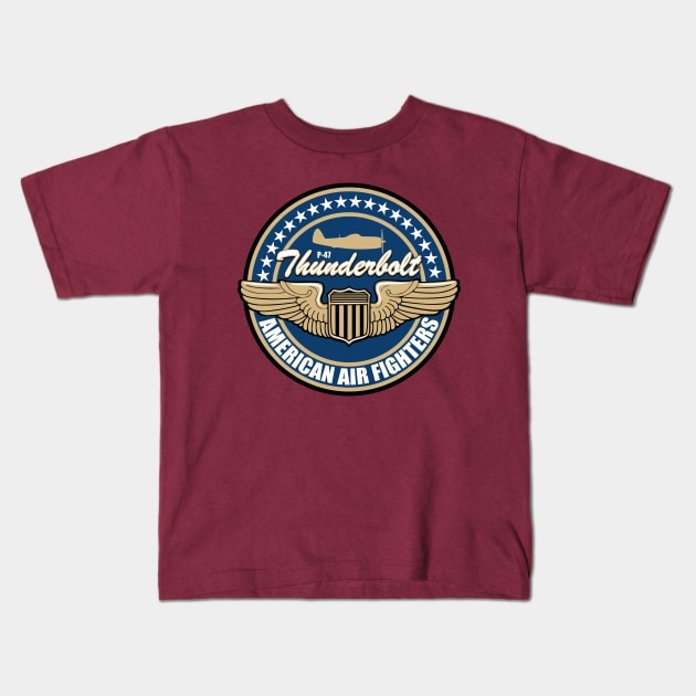 P-47 Thunderbolt Kids T-Shirt by TCP